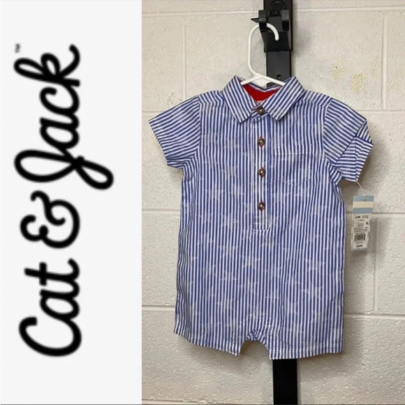 Cat & Jack striped romper, one piece 0 to 3 months - Picture 1 of 6